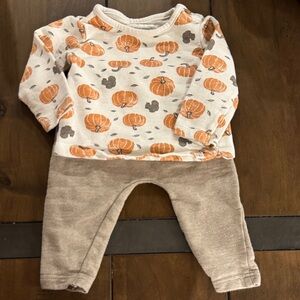 Carters Pumpkin Print Baby Outfit -